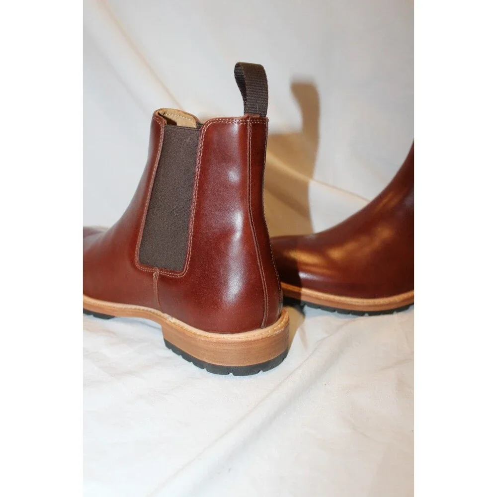 Nisolo Men's 10 Terracota Brown Marco‎ Everyday Chelsea Leather Boots $268 NIB